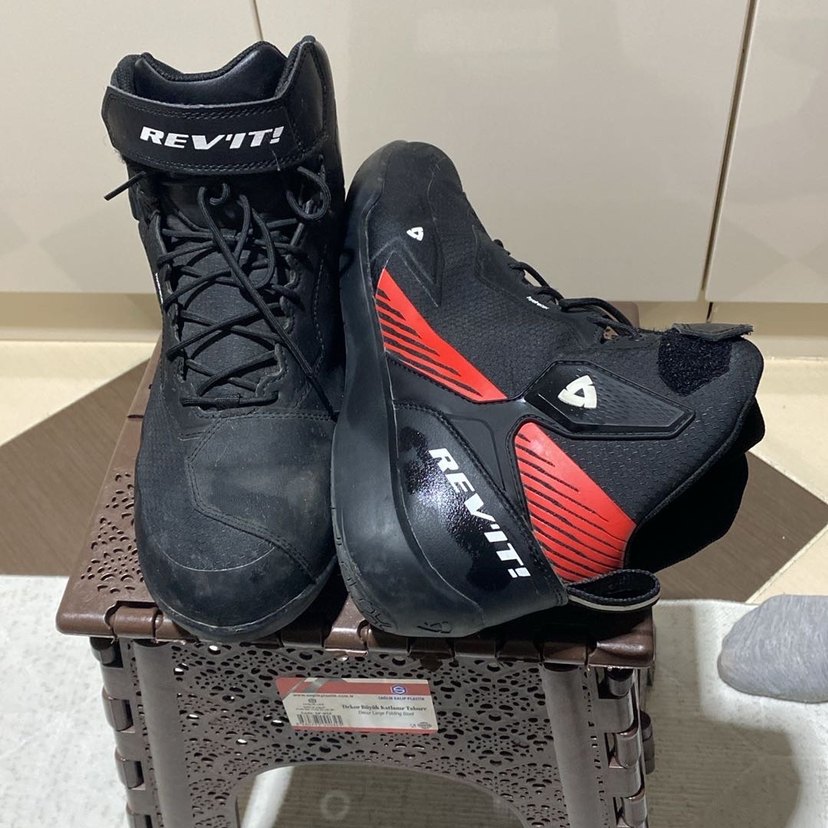 Siyah REV'IT! Biker Erkek Botları Velcro - Görsel 3