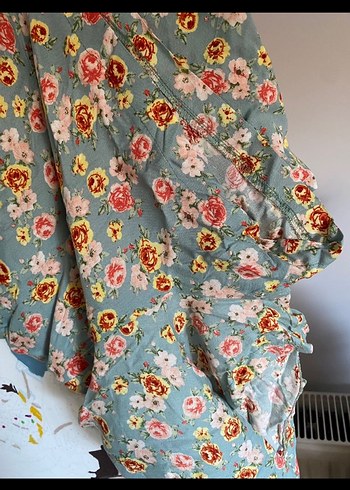 Havoş Bohem Turkuaz Çiçekli Midi Elbise
(Tulum) - Görsel 3