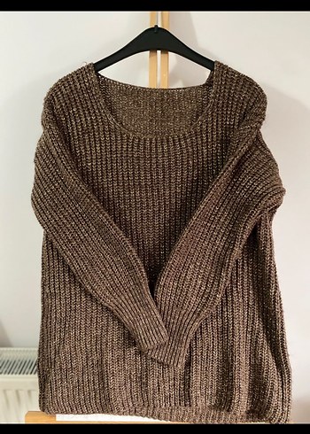Kadın Kahverengi Triko Uzun kollu kazak - Görsel 2