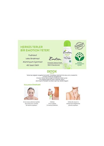 EMOTİON DETOX FRESH KADIN DEODORANT - Görsel 4