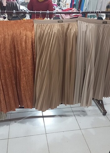 Diğer Kadife etek pileli etek etekli pantolon