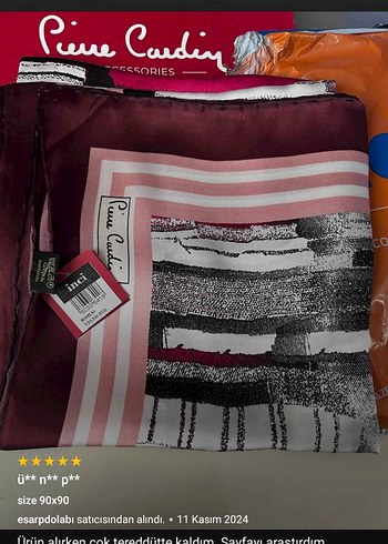 Pierre Cardin ipek eşarp - Görsel 2