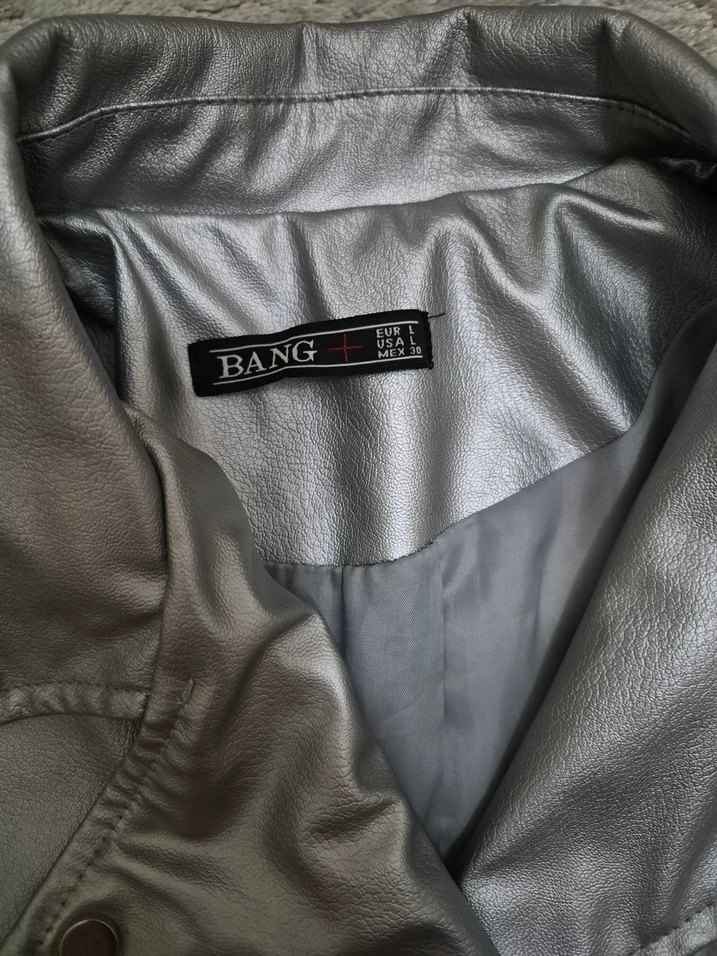 Gri Kadın Deri Kemerli Ceket - Görsel 3