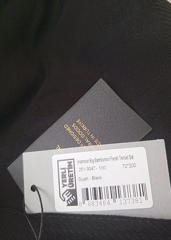 İmannoor Siyah  şal - Görsel 6