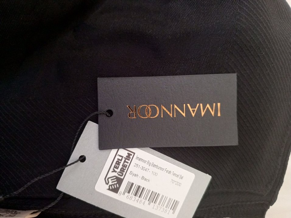 İmannoor Siyah  şal - Görsel 5