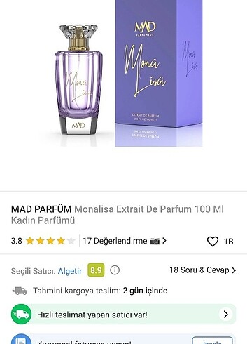 Mad mona Lisa sıfır parfüm 
