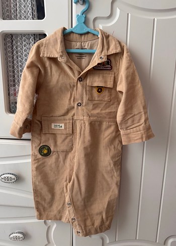 HelloBaby Bej Düğmeli Erkek Çocuk Tulum
