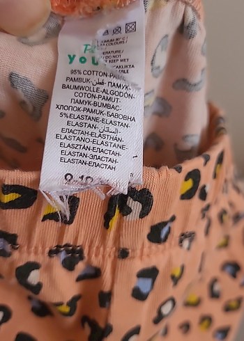 9 Yaş Beden kahverengi Renk Kız Çocuk Leopar Desenli Tayt