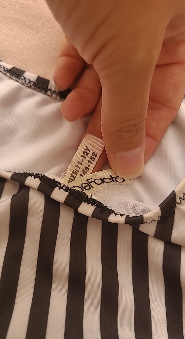 Kız Çocuk Çizgili Strappy Bikini - Görsel 3