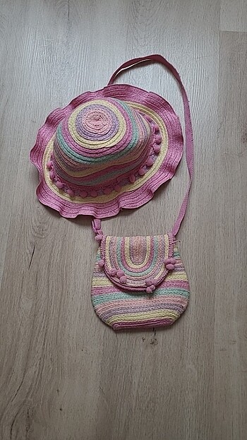 LC Waikiki Hasır çanta şapka set 