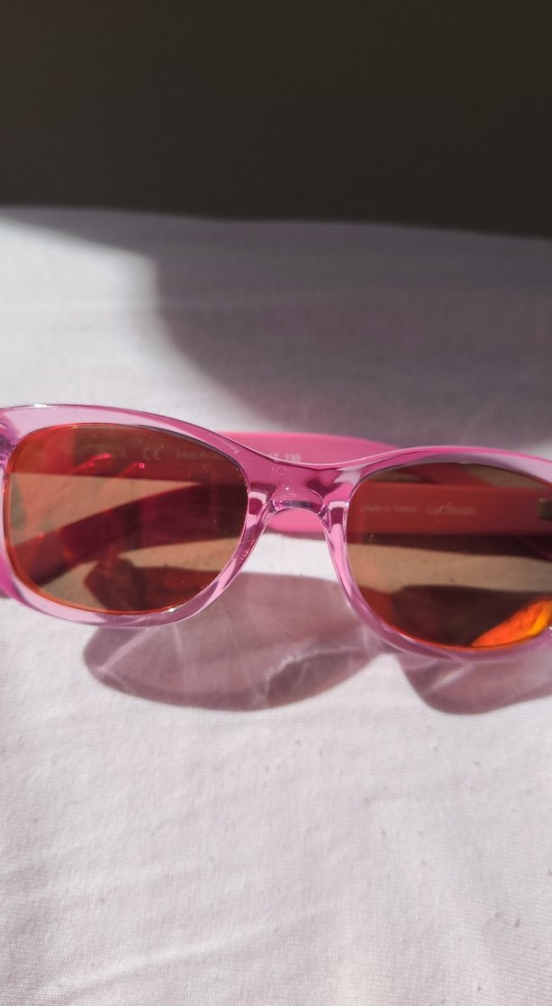 Aynalı Pembe Kız Çocuk Güneş Gözlüğü - Görsel 3