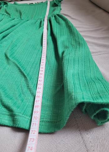 Yeşil Pileli Kız Çocuk Elbise - Görsel 3