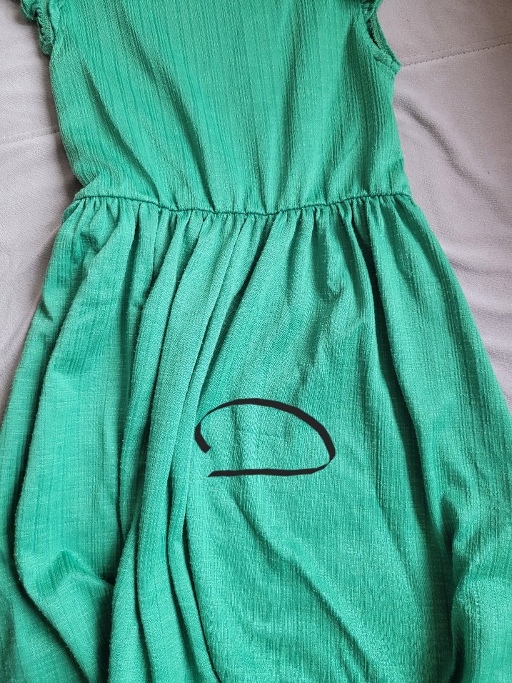 Yeşil Pileli Kız Çocuk Elbise - Görsel 4