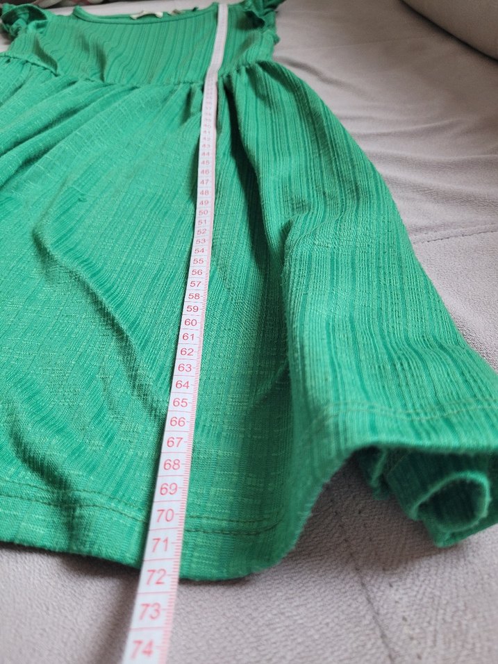 Yeşil Pileli Kız Çocuk Elbise - Görsel 3