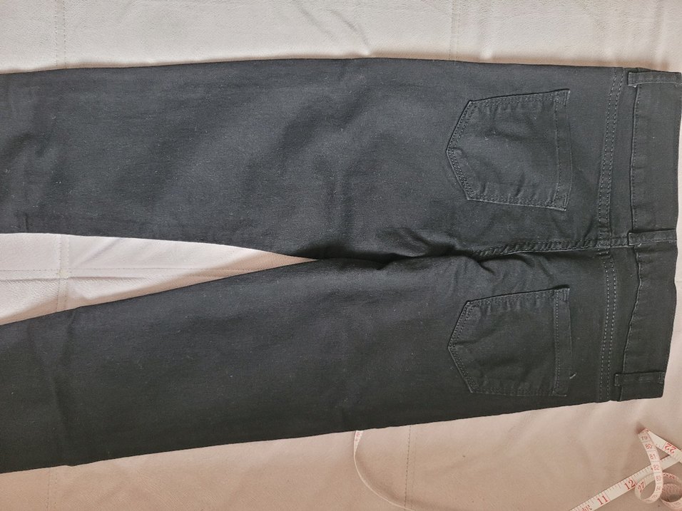 Kızlar için Tavşan Nakışlı Siyah Sevimli Pantolon - Görsel 4