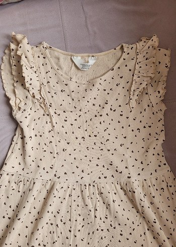 Bej Kız Çocuk Kolsuz Elbise - Görsel 2