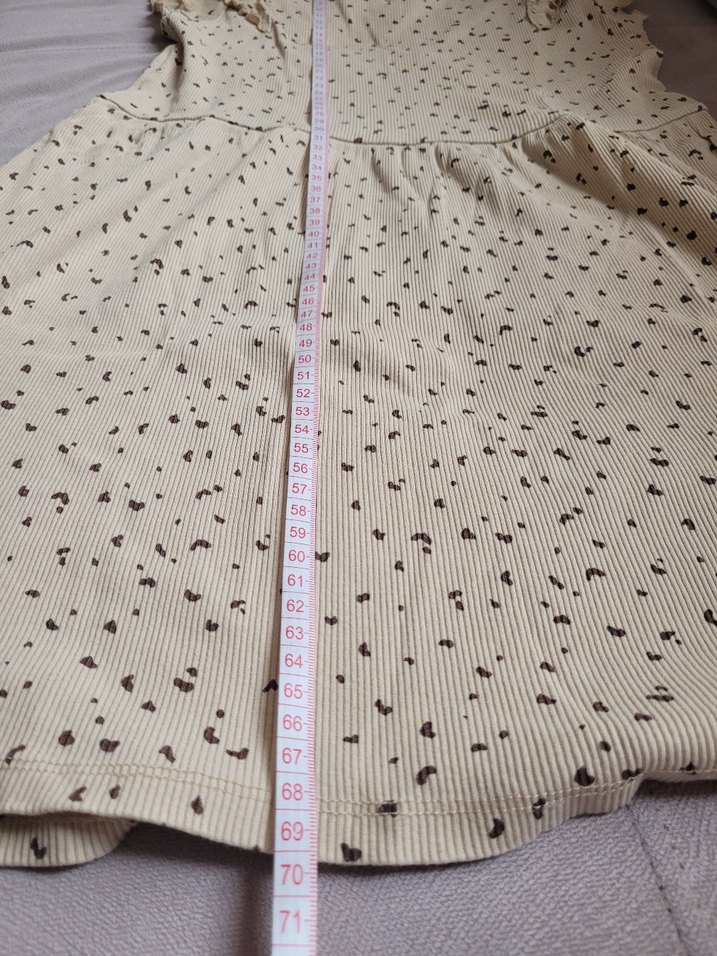 Bej Kız Çocuk Kolsuz Elbise - Görsel 3