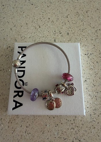 Pandora Gumus Charm Bileklik Renkli Ve Sik