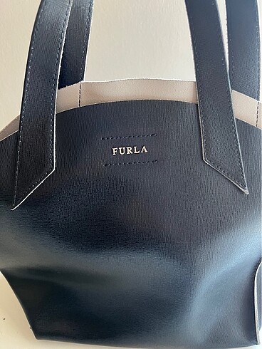 Furla Furla siyah deri el çantası