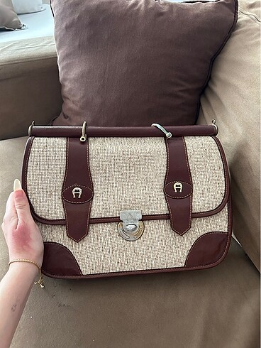 Kahverengi Krem Vintage Çanta