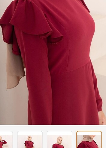 38 Beden Bordo elbise