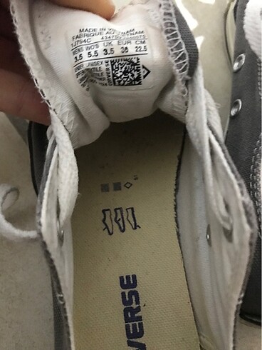 36 Beden gri Renk Converse ayakkabı