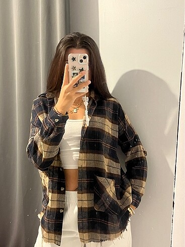 H&M Oversize Ekoseli Gömlek