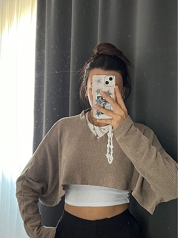 m Beden Crop Bluz