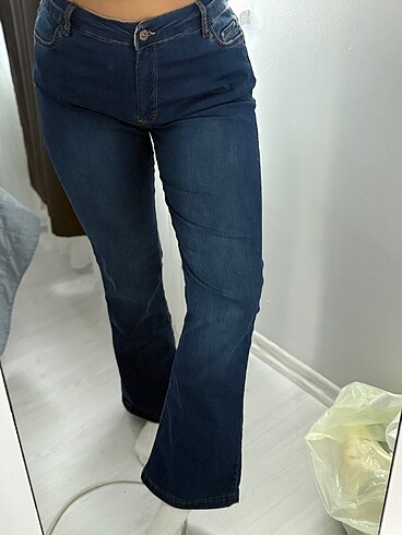 İspanyol Paça Kot Pantolon Jean