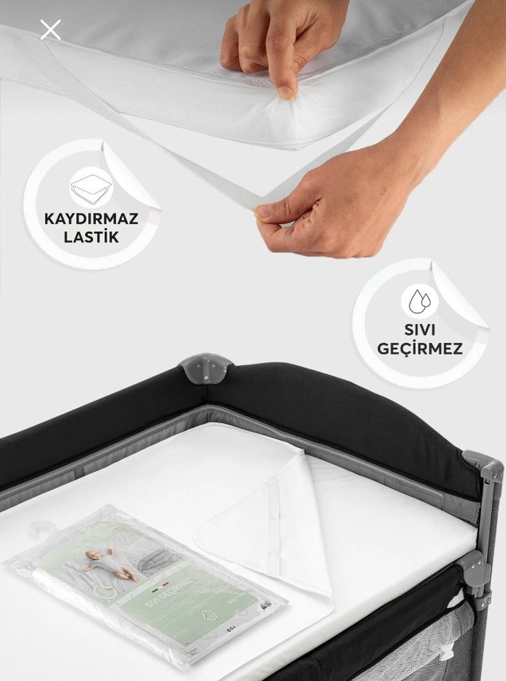 Beyaz Bebek Sıvı Geçirmez Alez - Görsel 3