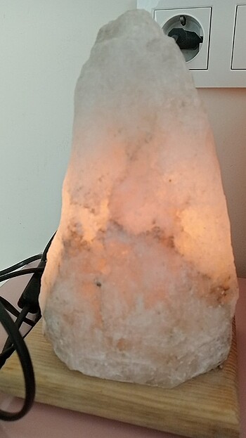 Beden beyaz Renk Kaya tuzu lambası 