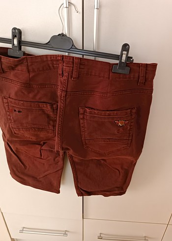 44 Beden Bordo Düğmeli Erkek Pantolon