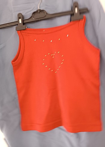 Kız Çocuk Kırmızı Payetli Kolsuz Atlet - Görsel 2