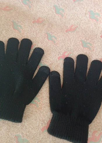 Kız Çocuk Siyah Örgü Eldiven - Görsel 3
