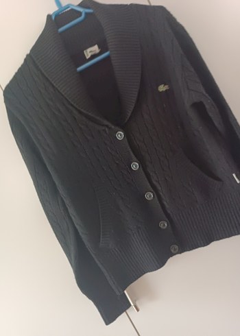 Düğmeli Siyah Erkek Triko Hırka - Görsel 5