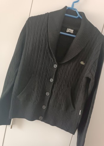 Düğmeli Siyah Erkek Triko Hırka - Görsel 4