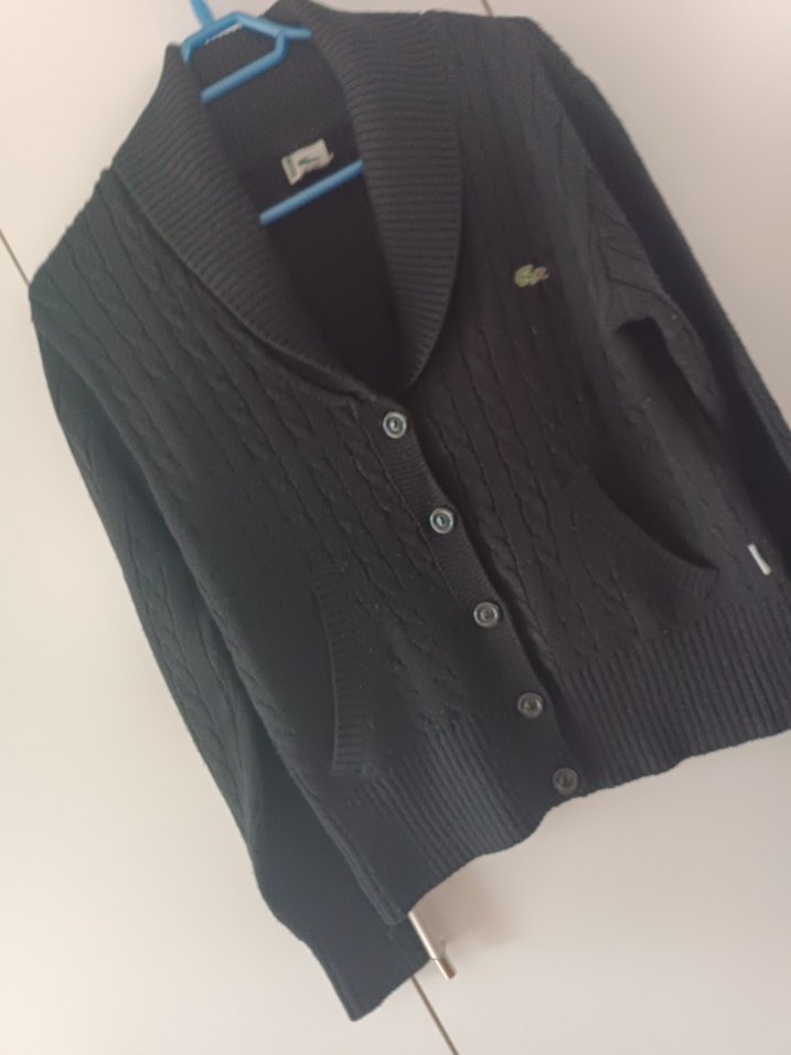 Düğmeli Siyah Erkek Triko Hırka - Görsel 5