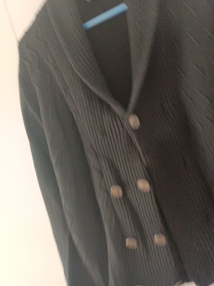 Düğmeli Gri Erkek Yün Hırka unisex - Görsel 5