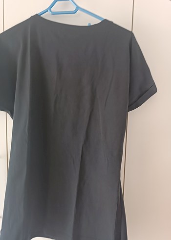 Baskılı Siyah Hamile Tişörtü - Görsel 7