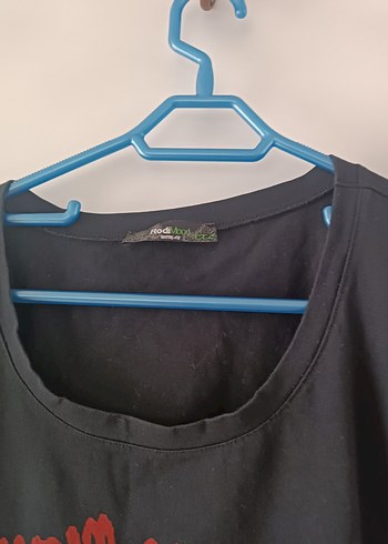 Baskılı Siyah Hamile Tişörtü - Görsel 4