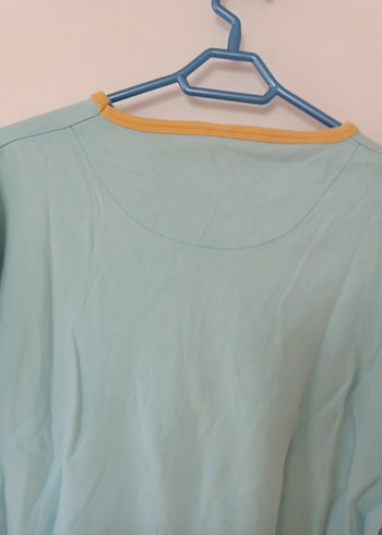 Mavi Uzun Kollu Hamile Tişörtü - Görsel 6