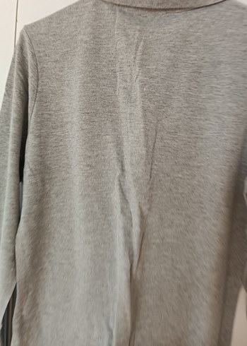 Gri Pamuklu Uzun Kollu Hamile Hırkası - Görsel 4