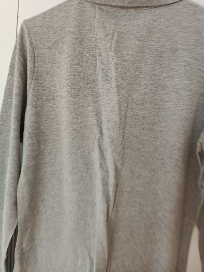 Gri Pamuklu Uzun Kollu Hamile Hırkası - Görsel 4