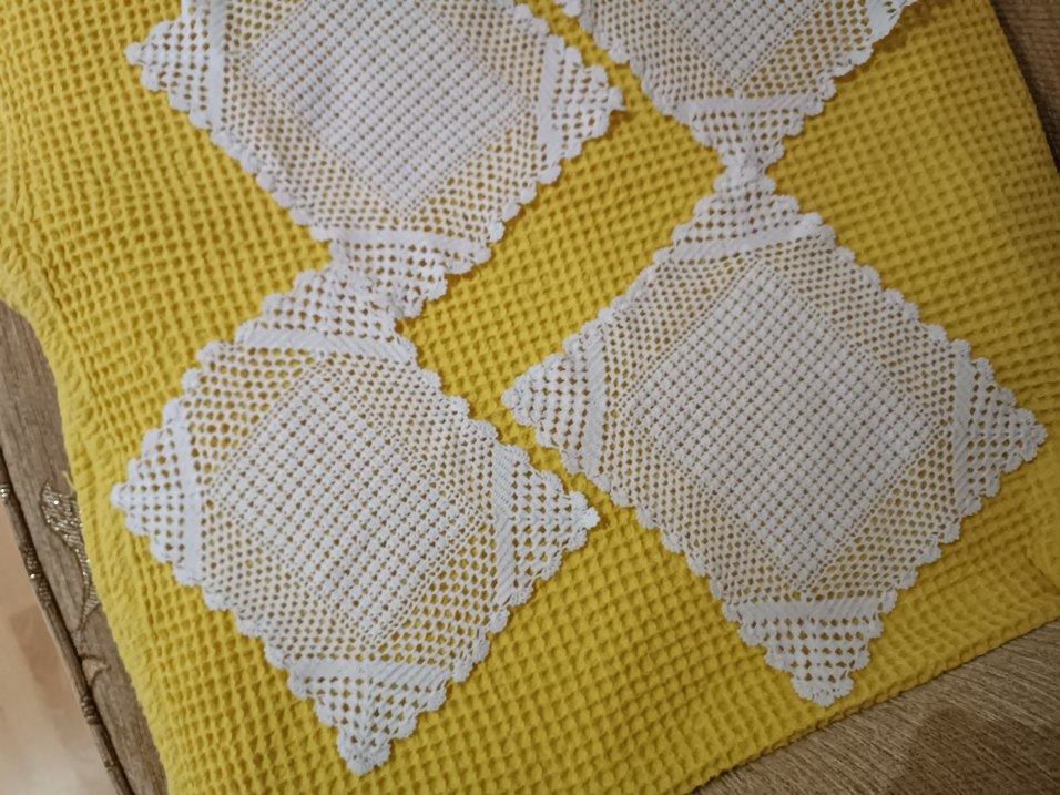 El İşi Beyaz Örgü Dantel Peçeteler - Görsel 4