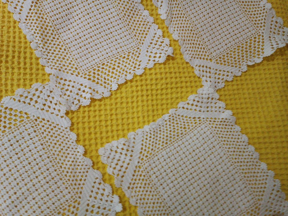 El İşi Beyaz Örgü Dantel Peçeteler - Görsel 5