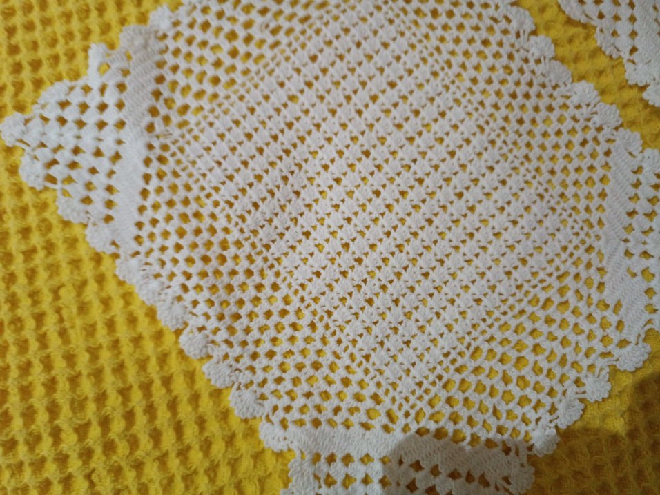 El İşi Beyaz Örgü Dantel Peçeteler - Görsel 3