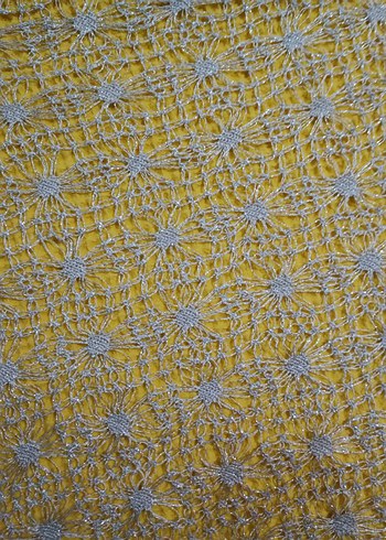 Bohem Gri El Örgüsü Desenli Dantel - Görsel 2