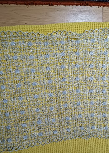 Bohem Gri El Örgüsü Desenli Dantel - Görsel 5