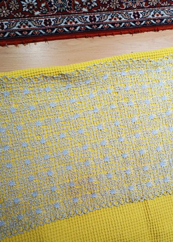 Bohem Gri El Örgüsü Desenli Dantel - Görsel 4