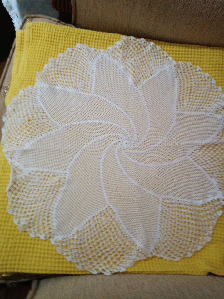 El Yapımı Beyaz Bohem Dantel Örtü - Görsel 2